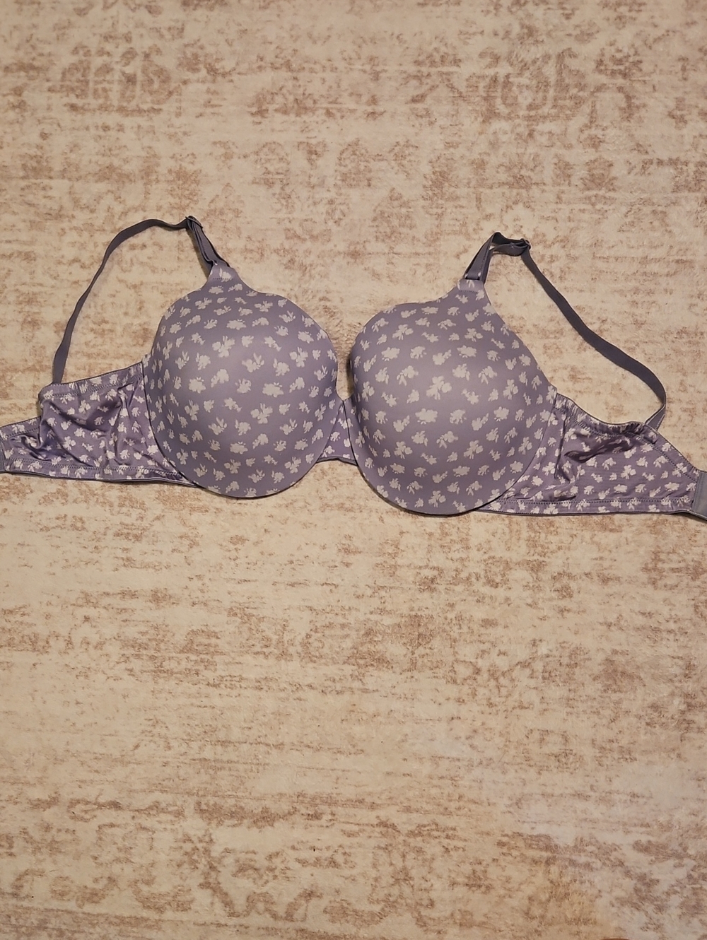 Warner's Lavender Floral Molded "This Is Not A Bra"